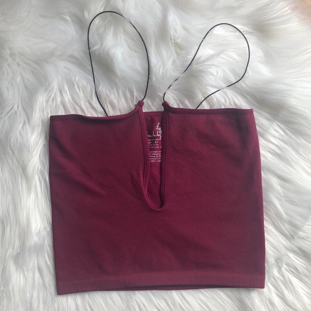 NWOT Free People Deep V Crop Tank